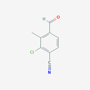molecular formula C9H6ClNO B8740503 2-Chloro-4-formyl-3-methylbenzonitrile 