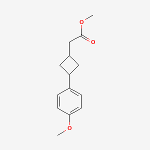 molecular formula C14H18O3 B8740509 Methyl [trans-3-(4-methoxyphenyl)cyclobutyl]acetate 