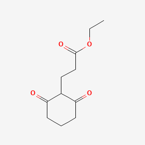 molecular formula C11H16O4 B8740580 2-[2-(Ethoxycarbonyl)ethyl]-1,3-cyclohexanedione 