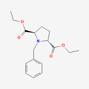 molecular formula C17H23NO4 B8740660 diethyl (2R,5R)-1-benzylpyrrolidine-2,5-dicarboxylate CAS No. 50990-24-4