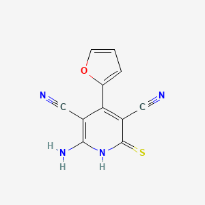 6-Amino-4-furan-2-yl-2-thioxo-1,2-dihydro-pyridine-3,5-dicarbonitrile