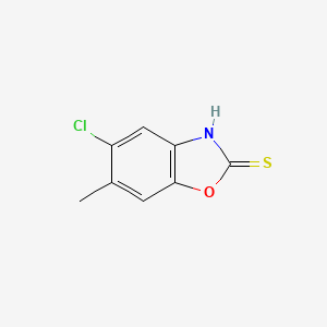 molecular formula C8H6ClNOS B8740731 2(3H)-Benzoxazolethione, 5-chloro-6-methyl- CAS No. 93794-40-2