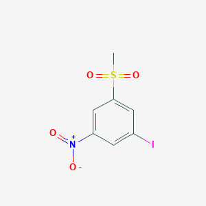 molecular formula C7H6INO4S B8740739 1-Iodo-3-methanesulfonyl-5-nitro-benzene CAS No. 62606-16-0