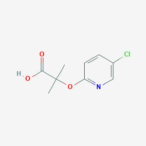 molecular formula C9H10ClNO3 B8740755 2-[(5-Chloropyridin-2-yl)oxy]-2-methylpropanoic acid CAS No. 32230-08-3