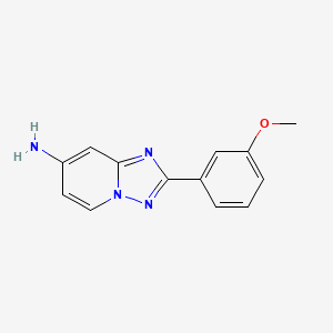 molecular formula C13H12N4O B8740779 2-(3-Methoxyphenyl)-[1,2,4]triazolo[1,5-a]pyridin-7-amine 