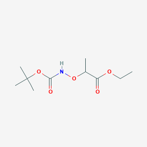 molecular formula C10H19NO5 B8740786 Ethyl 2-(tert-butoxycarbonylaminooxy)propanoate 