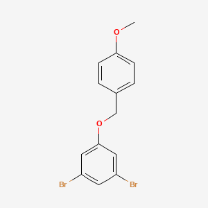 molecular formula C14H12Br2O2 B8740897 1,3-Dibromo-5-[(4-methoxyphenyl)methoxy]benzene CAS No. 915410-93-4