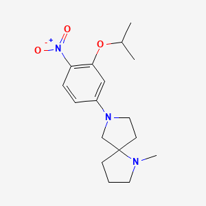 molecular formula C17H25N3O3 B8740919 1-Methyl-7-[4-nitro-3-(propan-2-yloxy)phenyl]-1,7-diazaspiro[4.4]nonane 