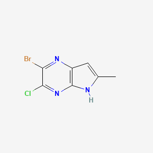 2-Bromo-3-chloro-6-methyl-5H-pyrrolo[2,3-b]pyrazine