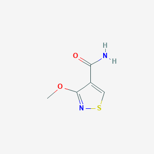 molecular formula C5H6N2O2S B8741025 3-Methoxyisothiazole-4-carboxamide CAS No. 31815-42-6
