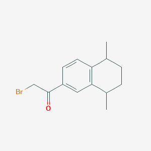 molecular formula C14H17BrO B8741033 2-Bromo-1-(5,8-dimethyl-5,6,7,8-tetrahydronaphthalen-2-yl)ethanone 