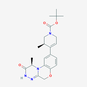 molecular formula C22H28N4O4 B8741072 (R)-tert-Butyl 5-methyl-4-((R)-1-methyl-2-oxo-1,2,3,5-tetrahydrobenzo[5,6][1,4]oxazino[3,4-c][1,2,4]triazin-9-yl)-5,6-dihydropyridine-1(2H)-carboxylate 