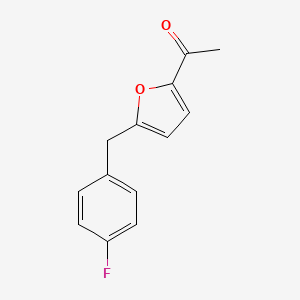 molecular formula C13H11FO2 B8741075 1-[5-[(4-Fluorophenyl)methyl]furan-2-yl]ethanone CAS No. 280571-34-8
