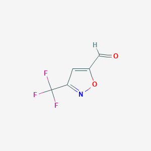 molecular formula C5H2F3NO2 B8741080 3-(Trifluoromethyl)isoxazole-5-carbaldehyde 