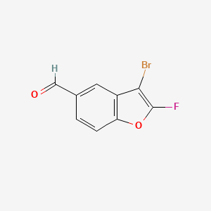 molecular formula C9H4BrFO2 B8741099 3-Bromo-2-fluoro-1-benzofuran-5-carbaldehyde CAS No. 648449-72-3