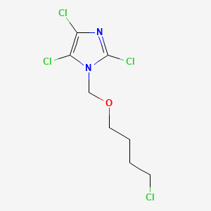 molecular formula C8H10Cl4N2O B8741105 1H-Imidazole,2,4,5-trichloro-1-((4-chlorobutoxy)methyl)- CAS No. 110076-62-5