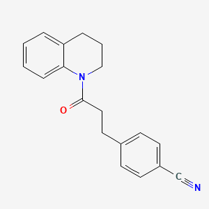 molecular formula C19H18N2O B8741147 1-[3-(4-Cyano-phenyl)-propionyl]-1,2,3,4-tetrahydro-quinoline 