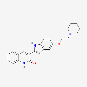 molecular formula C24H25N3O2 B8741175 3-[5-(2-Piperidin-1-yl-ethoxy)-1H-indol-2-yl]-1H-quinolin-2-one CAS No. 335649-64-4