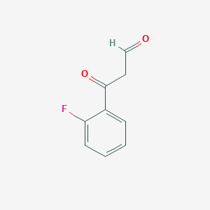 molecular formula C9H7FO2 B8741209 3-(2-Fluorophenyl)-3-oxopropanal 