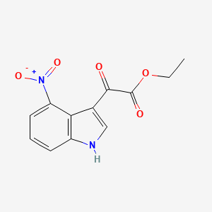 molecular formula C12H10N2O5 B8741220 ethyl 2-(4-nitro-1H-indol-3-yl)-2-oxoacetate 