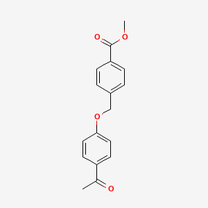 molecular formula C17H16O4 B8741255 Methyl 4-[(4-acetylphenoxy)methyl]benzoate 