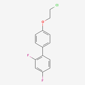 molecular formula C14H11ClF2O B8741332 4-(2-Chloroethoxy)-2',4'-difluoro-1,1'-biphenyl 