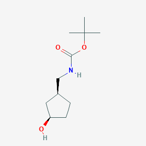 molecular formula C11H21NO3 B8741341 tert-butyl N-{[(1S,3R)-3-hydroxycyclopentyl]methyl}carbamate 
