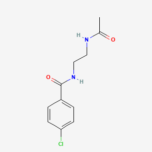 molecular formula C11H13ClN2O2 B8741348 N-(2-acetylaminoethyl)-4-chlorobenzamide CAS No. 94320-01-1