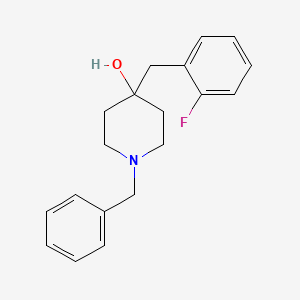 molecular formula C19H22FNO B8741393 1-Benzyl-4-(2-fluorobenzyl)piperidin-4-ol 
