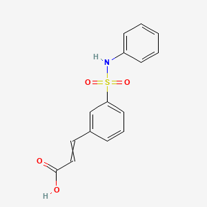 molecular formula C15H13NO4S B8741395 3-[3-(Phenylsulfamoyl)phenyl]prop-2-enoic acid 