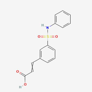 molecular formula C15H13NO4S B8741395 3-(3-Phenylsulfamoylphenyl)acrylic acid 