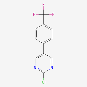 molecular formula C11H6ClF3N2 B8741410 2-Chloro-5-(4-(trifluoromethyl)phenyl)pyrimidine CAS No. 75175-40-5