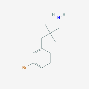 molecular formula C11H16BrN B8741415 3-(3-Bromophenyl)-2,2-dimethylpropan-1-amine 