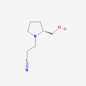 molecular formula C8H14N2O B8741425 (R)-3-(2-(Hydroxymethyl)pyrrolidin-1-yl)propanenitrile 