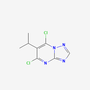 molecular formula C8H8Cl2N4 B8741439 [1,2,4]Triazolo[1,5-a]pyrimidine, 5,7-dichloro-6-(1-methylethyl)- CAS No. 159331-49-4