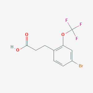 molecular formula C10H8BrF3O3 B8741444 3-(4-Bromo-2-trifluoromethoxyphenyl)propanoic acid CAS No. 509142-75-0