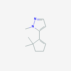 molecular formula C11H16N2 B8741471 5-(5,5-Dimethylcyclopenten-1-yl)-1-methylpyrazole 