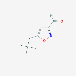 molecular formula C9H13NO2 B8741485 5-(2,2-Dimethyl-propyl)-isoxazole-3-carbaldehyde 