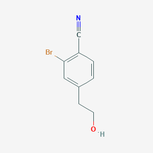 molecular formula C9H8BrNO B8741499 2-Bromo-4-(2-hydroxyethyl)benzonitrile 