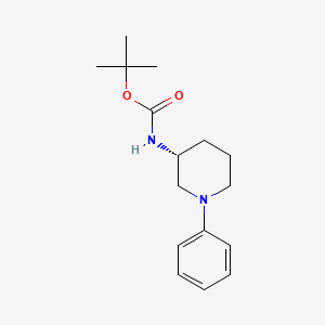 molecular formula C16H24N2O2 B8741531 (R)-3-(Boc-amino)-1-phenyl-piperidine 