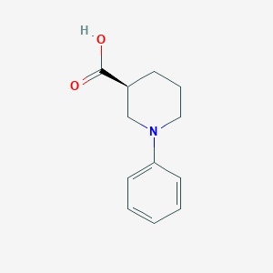 molecular formula C12H15NO2 B8741563 (S)-1-Phenylpiperidine-3-carboxylic acid 