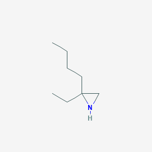 molecular formula C8H17N B8741576 2-Butyl-2-ethylaziridine CAS No. 152802-66-9