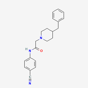 2-(4-benzylpiperidin-1-yl)-N-(4-cyanophenyl)acetamide