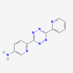 molecular formula C12H9N7 B8741629 6-(6-(Pyridin-2-yl)-1,2,4,5-tetrazin-3-yl)pyridin-3-amine 