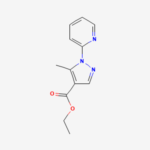 molecular formula C12H13N3O2 B8741648 5-methyl-1-pyridin-2-yl-1H-pyrazole-4-carboxylic acid ethyl ester 
