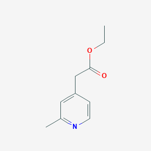 molecular formula C10H13NO2 B8741663 Ethyl 2-(2-methylpyridin-4-yl)acetate 