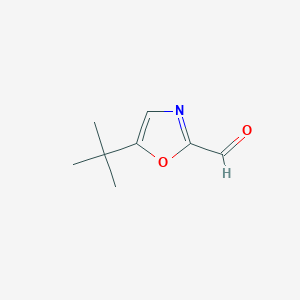 molecular formula C8H11NO2 B8741675 5-(tert-Butyl)oxazole-2-carbaldehyde 