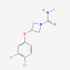 molecular formula C11H12Cl2N2O2 B8741696 3-(3,4-Dichlorophenoxy)-N-methylazetidine-1-carboxamide CAS No. 132923-74-1
