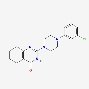 molecular formula C18H21ClN4O B8741739 2-[4-(3-Chlorophenyl)piperazin-1-yl]-5,6,7,8-tetrahydro-3H-quinazolin-4-one 