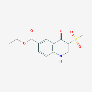 4-Hydroxy-3-methanesulfonyl-quinoline-6-carboxylic acid ethyl ester